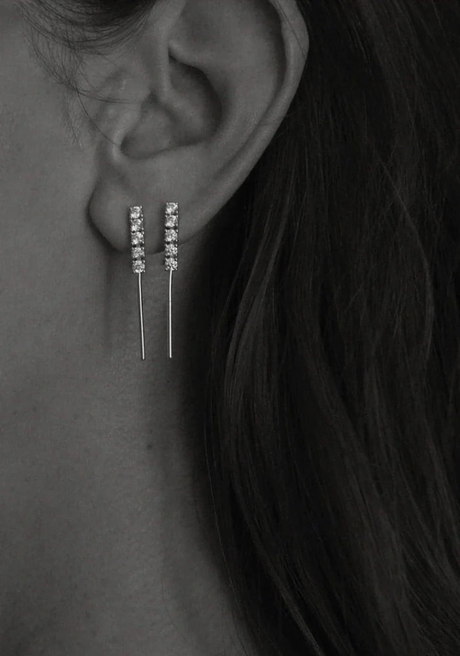 All Earrings Rêver | Half Carat Diamond Tennis Drop Earrings