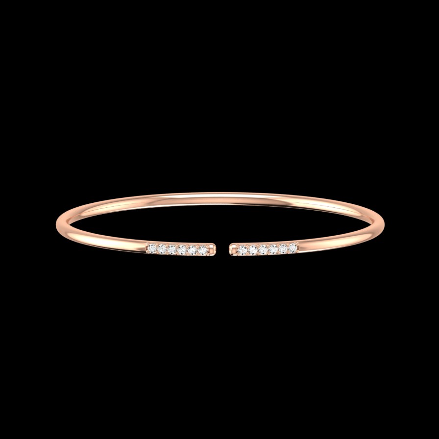 All Bracelets Rêver | Lab-Grown Diamond Line Cuff Bracelet