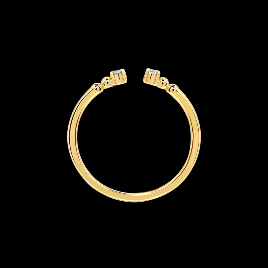 All Rings Scéona | Kenaf 18K Gold Lab-Grown Diamond Open Ring