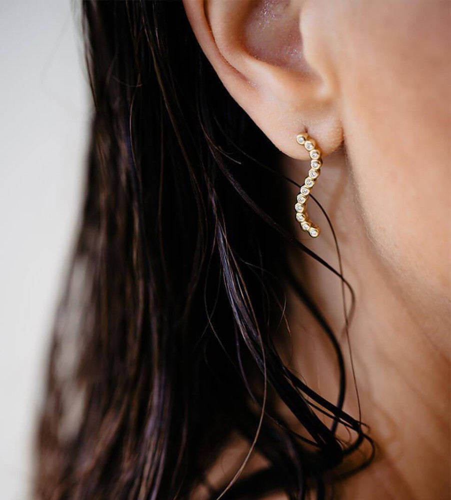 All Earrings Maren | Lab-Grown Diamond Wave Earrings