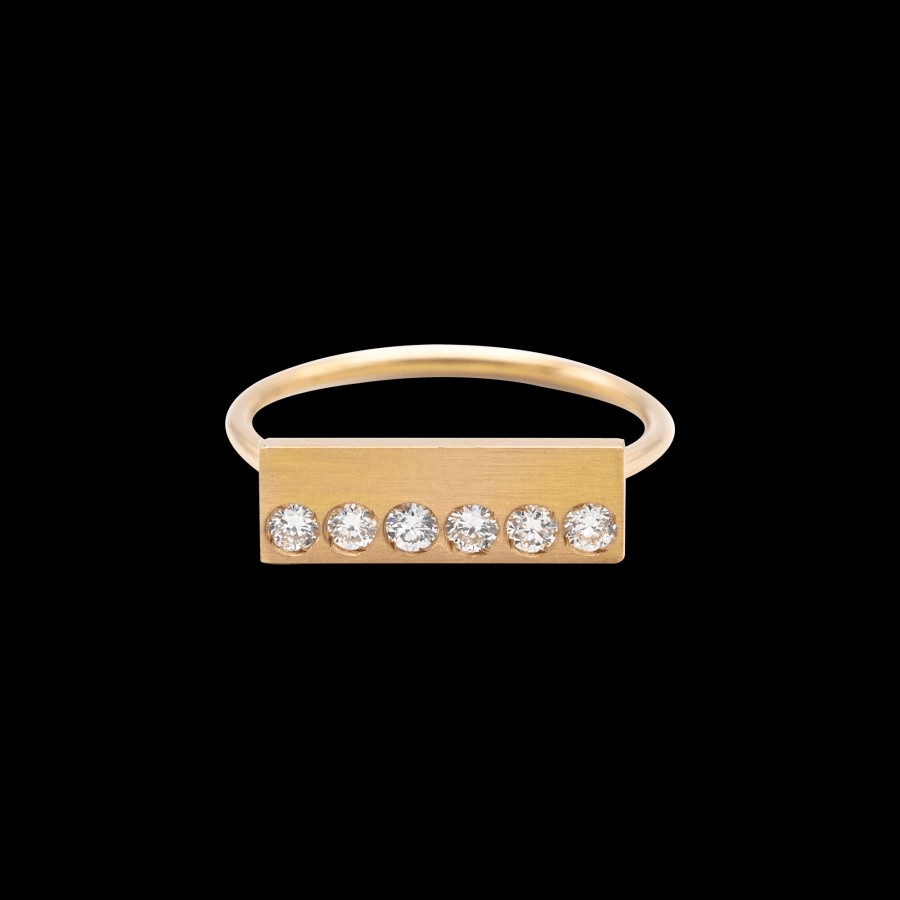 All Rings Nue | 18K Recycled Gold Diamond Bar Ring