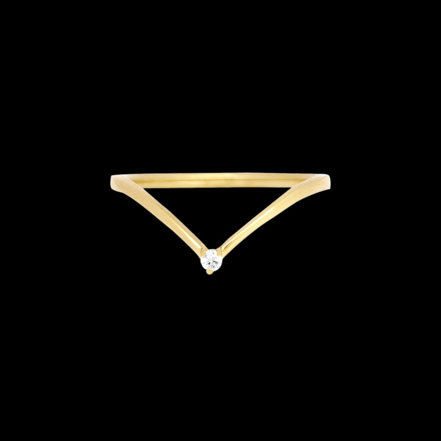 All Rings Scéona | Parana V Shape Gold Ring