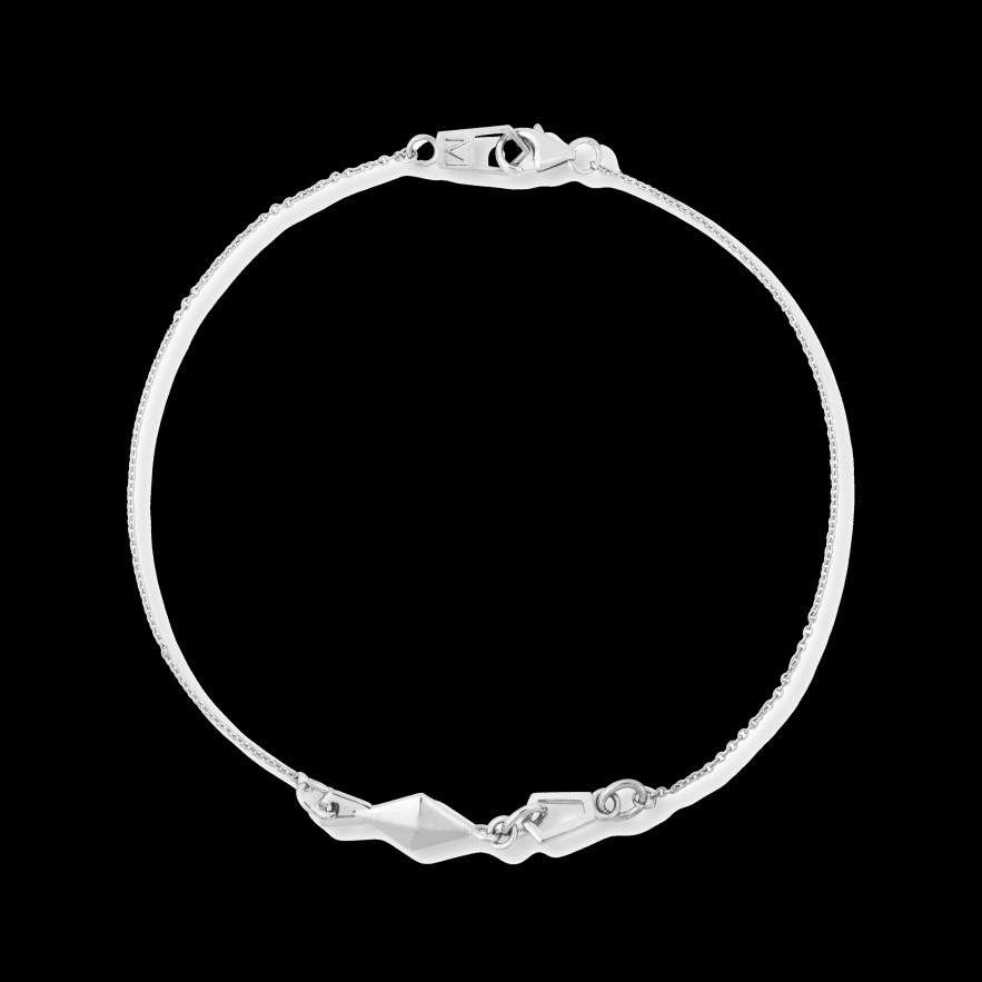 All Bracelets Matilde | 14K Recycled White Gold Bound Bracelet