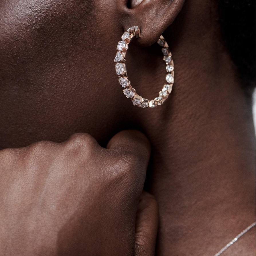 All Earrings Unsaid | Meta Lab-Grown Diamond Statement Hoop Earrings