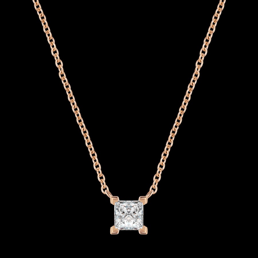 All Necklaces Project III - Elements | Mercury Lab-Grown Diamond Solitaire Necklace