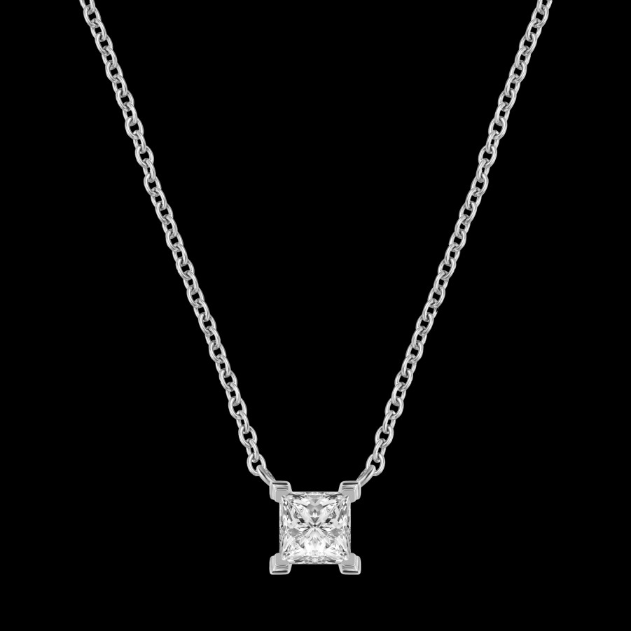 All Necklaces Project III - Elements | Mercury Lab-Grown Diamond Solitaire Necklace