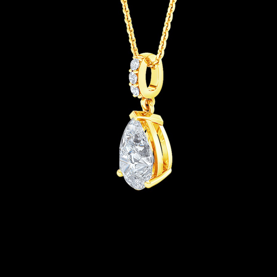 All Necklaces Rockrush | 2 Carat Pear Diamond Solitaire Pendant Necklace