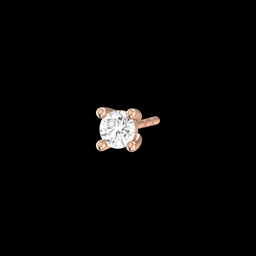 All Earrings Rêver | 18K Gold Lab-Grown Diamond Solitaire Mini Earrings