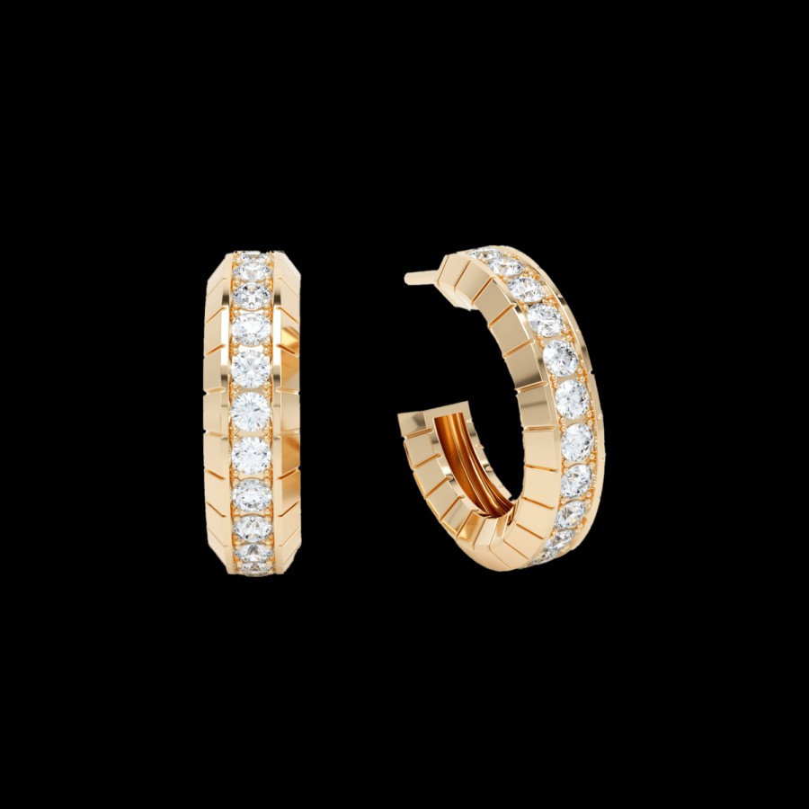 All Earrings Loev | 18K Gold Lab-Grown Diamond Eternity Hoop Earrings