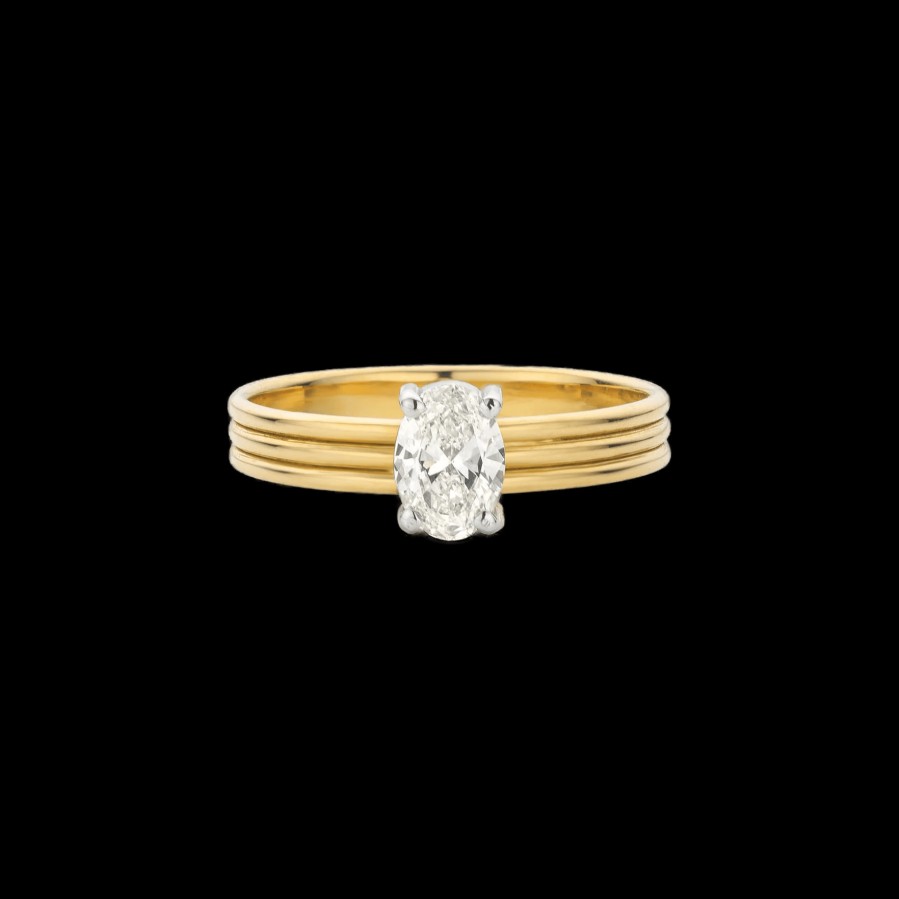 All Rings Nue | Fused 0.5 Carat Oval Cut Diamond Ring