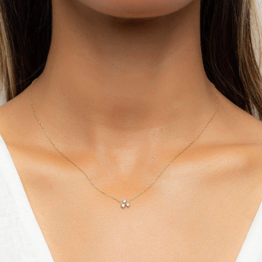 All Necklaces Nue | Heavenly Three Diamond Necklace