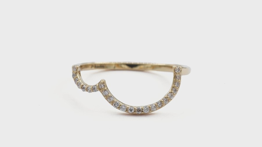 All Rings Prmal | Double Half Circle Diamond Ring