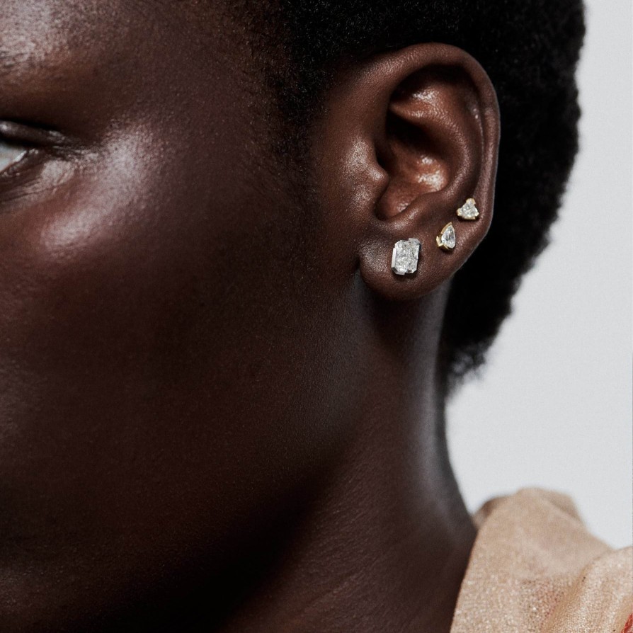 All Earrings Unsaid | Meta Trillion Cut Lab-Grown Diamond Stud Earrings