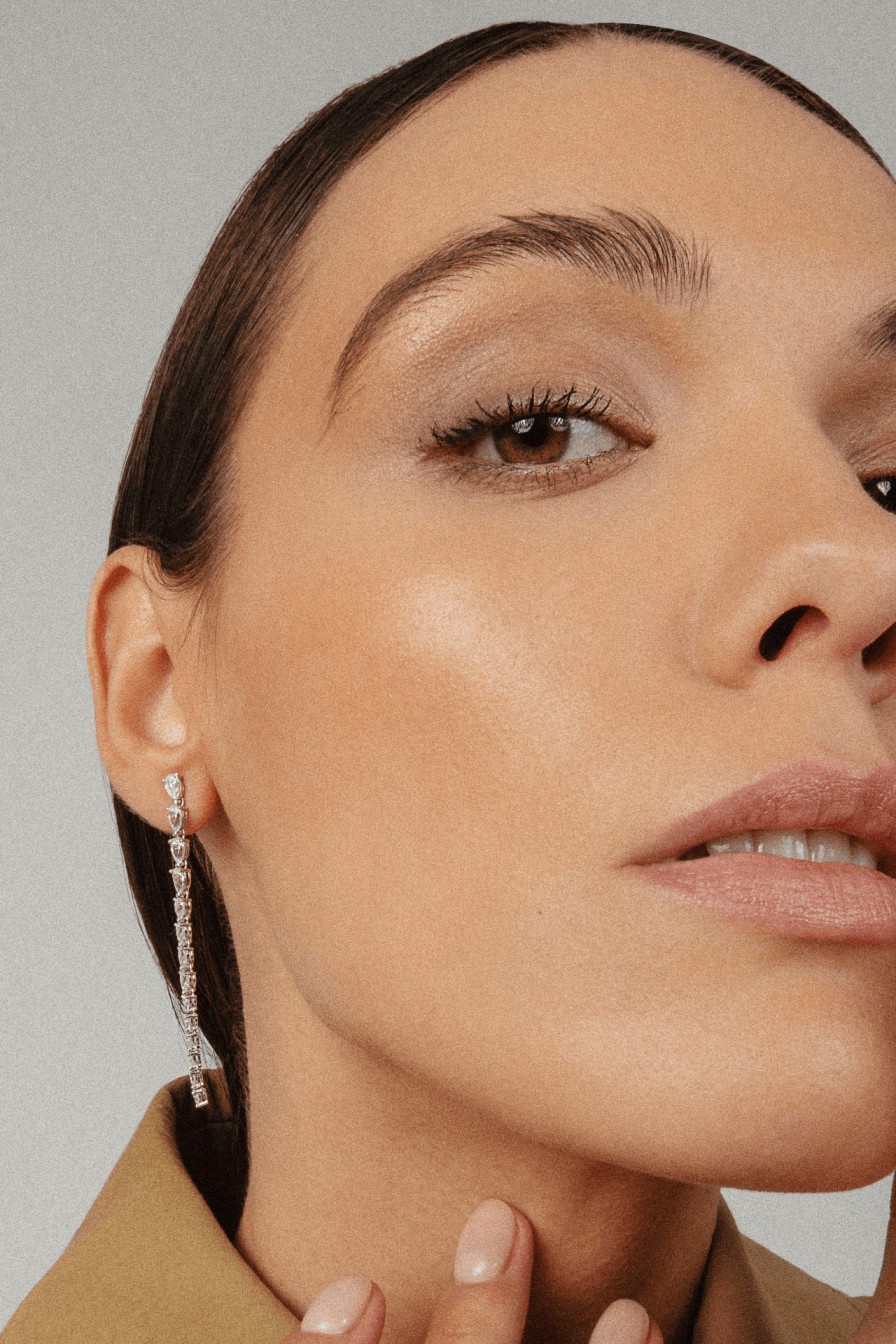 All Earrings Rêver | Lab-Grown Pear Shaped Diamond Drop Earrings