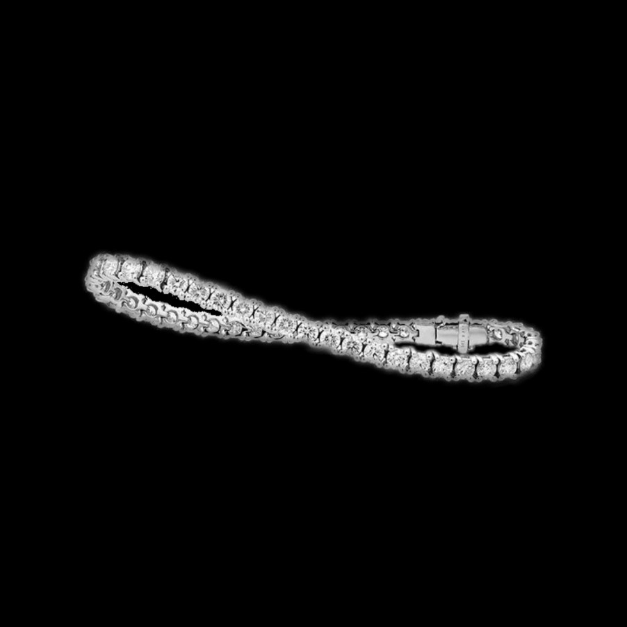 All Bracelets Mimoke | 18K White Gold Lab-Grown Diamond Tennis Bracelet