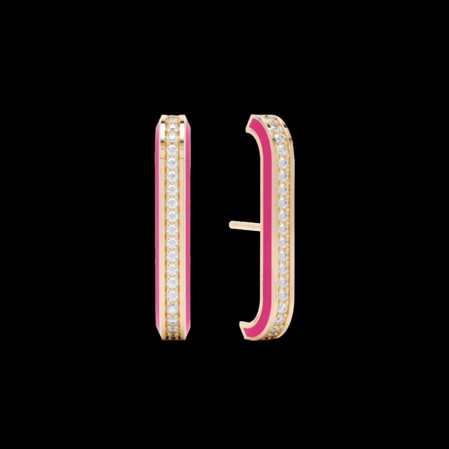 All Earrings Loev | Eternity Pink Enamel Ear Cuffs