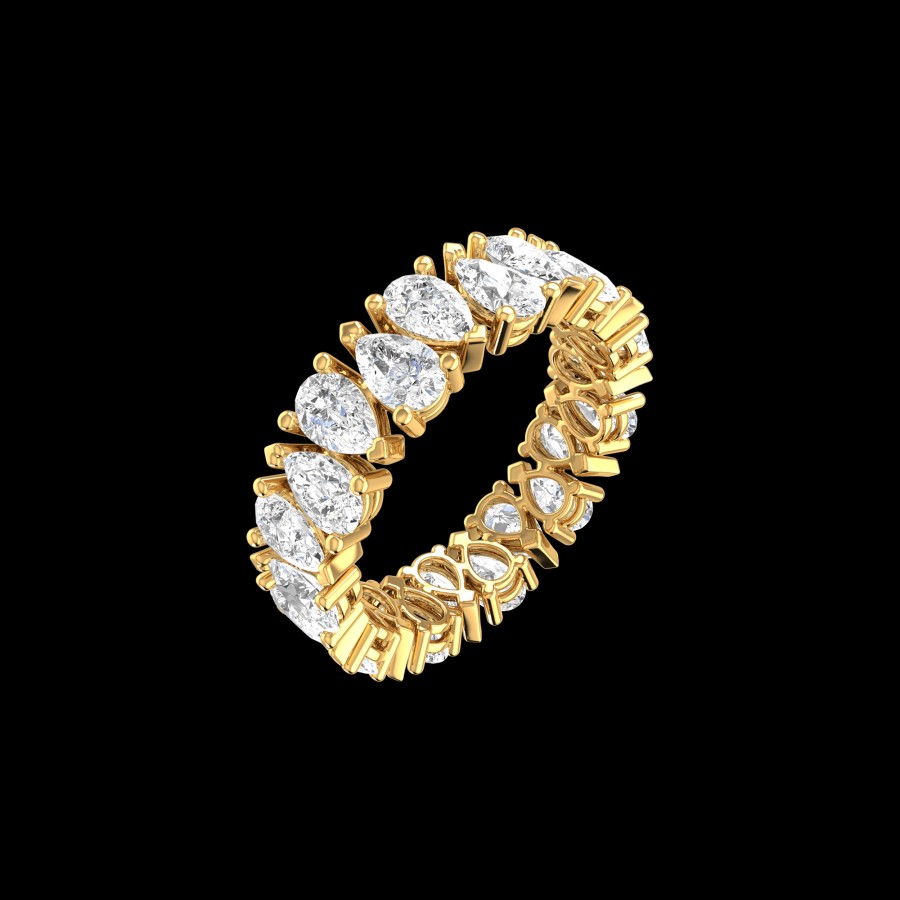 All Rings Rêver | Lab-Grown Pear Shaped Diamond Eternity Ring