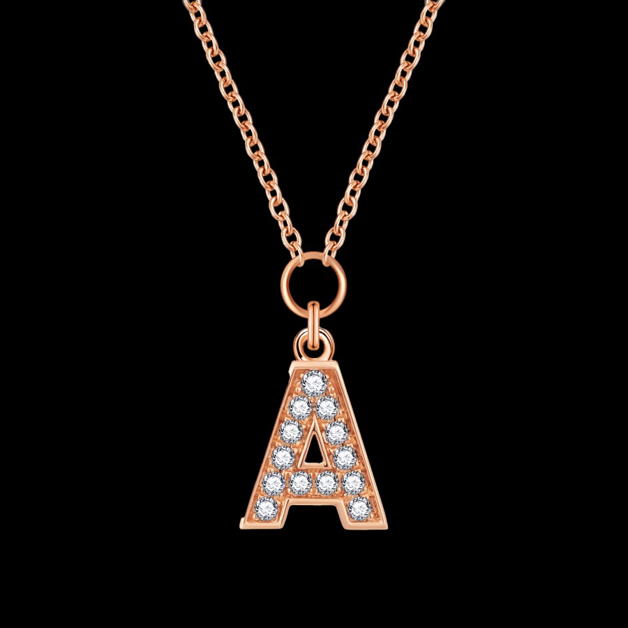 All Necklaces Project VI - Alphabets | Lab-Grown Diamond Initial Necklace