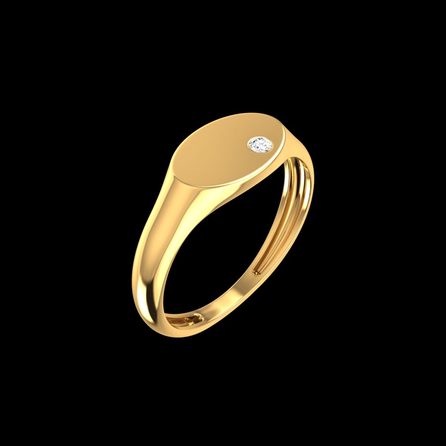 All Rings Rêver | 18K Recycled Gold Oval Signet Ring