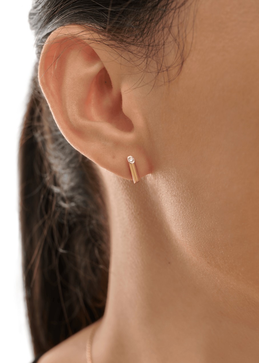 All Earrings Maren | Sunbeam Gold Bar Earrings