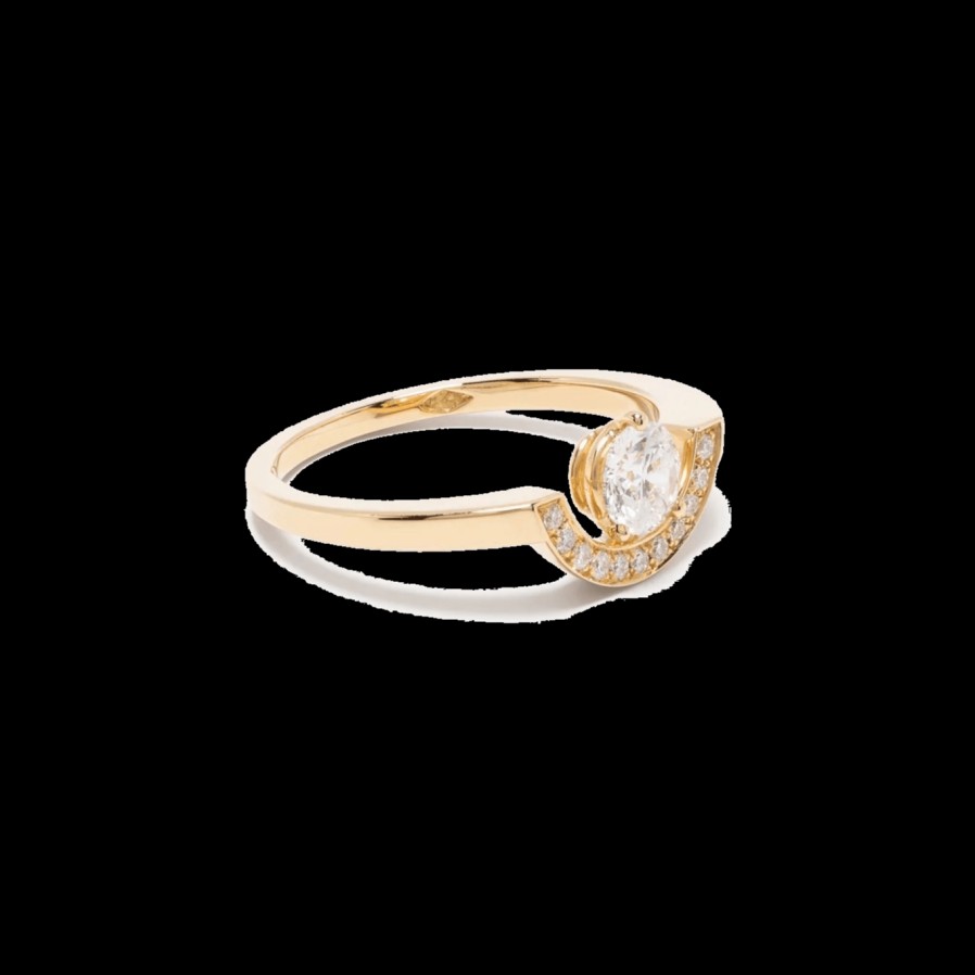 All Rings Loyal.e Paris | Intrepide Petit Arc Pavee Solitaire Ring